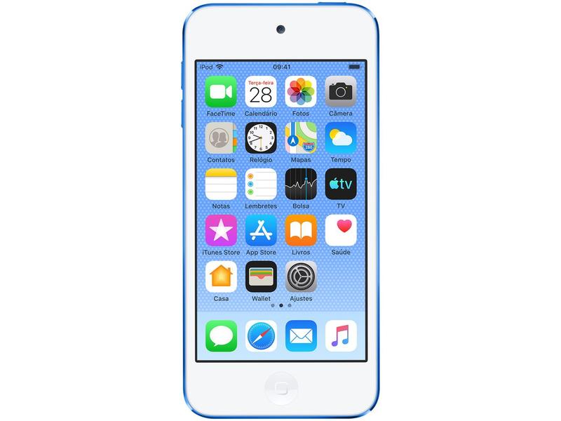 iPod Touch Apple 128GB Azul - Resolução Câmera iSight 8MP - MP3